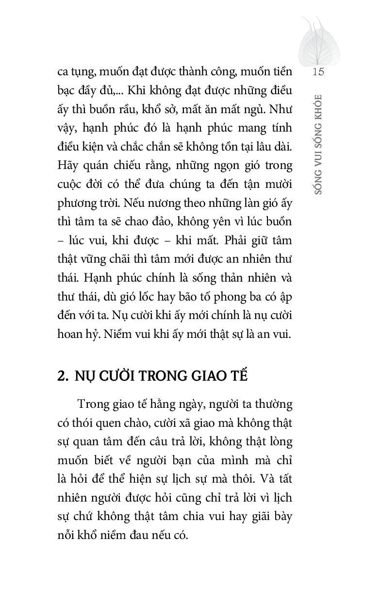 Sống Vui Sống Khỏe (Tái Bản)