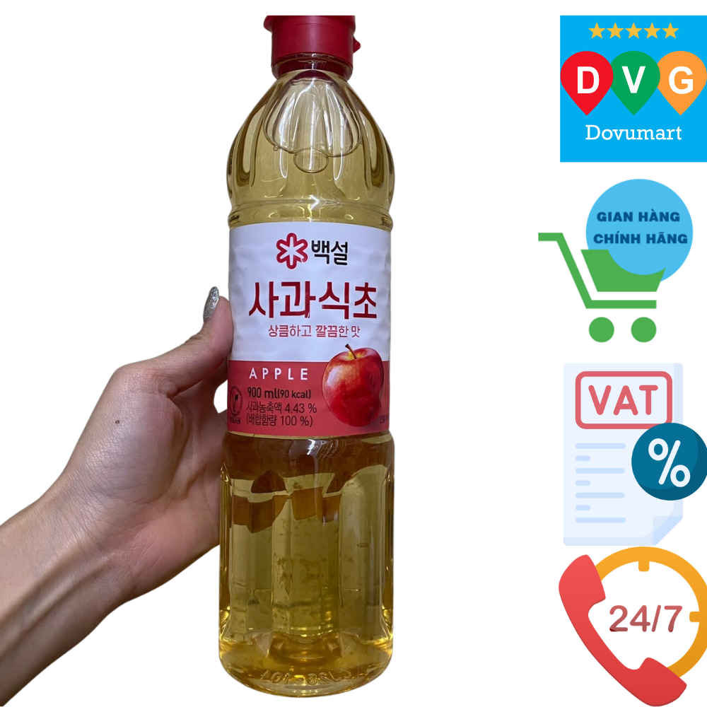 Giấm Táo Beksul Hàn Quốc Chai 900ML / 사과식초 900ML