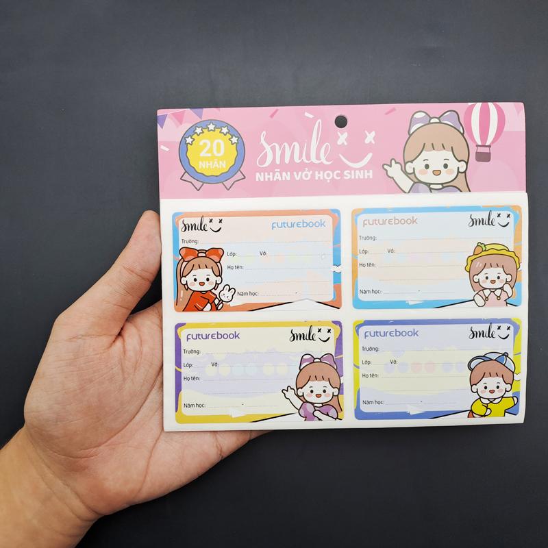 Nhãn Vở Học Sinh Smile - futurebook N147 (20 Nhãn)