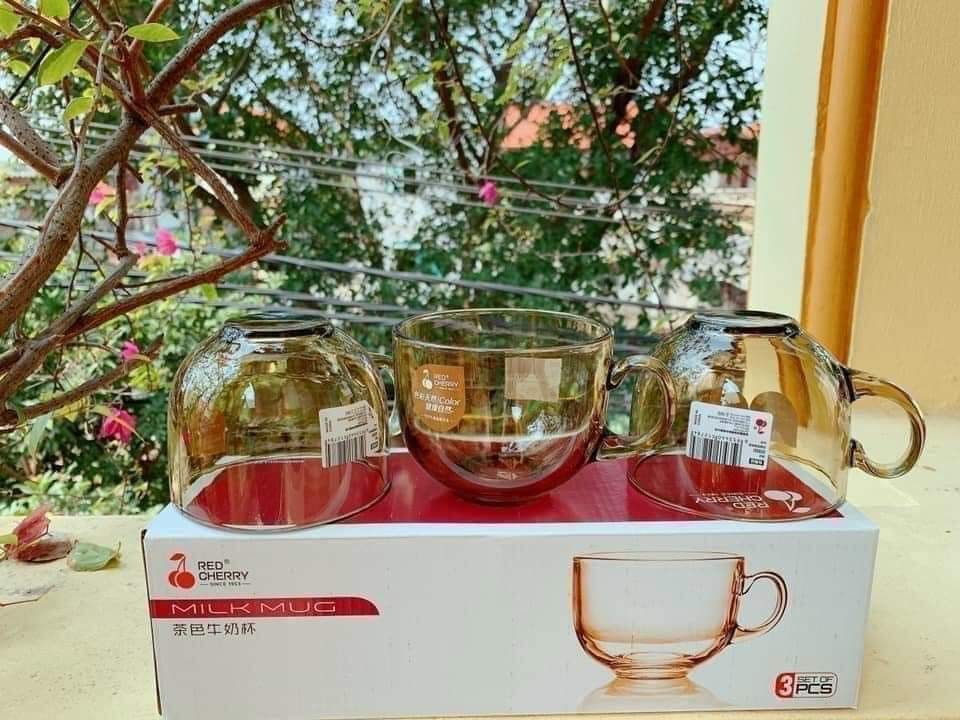 Cốc thủy tinh màu hổ phách dung tích 480ml cao cấp