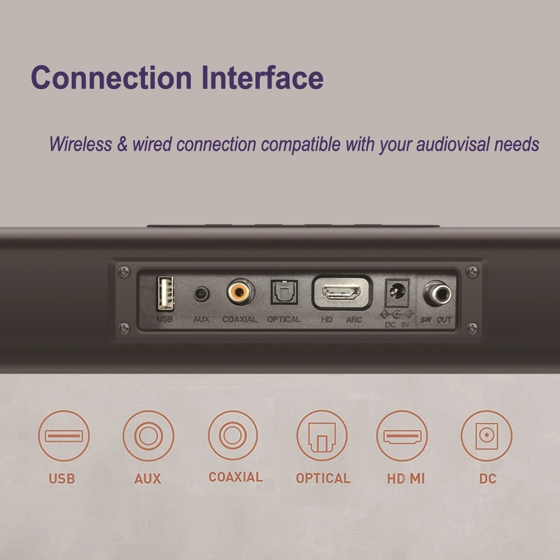 Loa Soundbar 100W Cho TV 2.1 Loa Bluetooth 5.0 Không Dây Hệ Thống Rạp Hát Tại Nhà Với Loa Siêu Trầm 3D Stereo Boombox Điều Khiển Từ Xa Color: SL04 suit