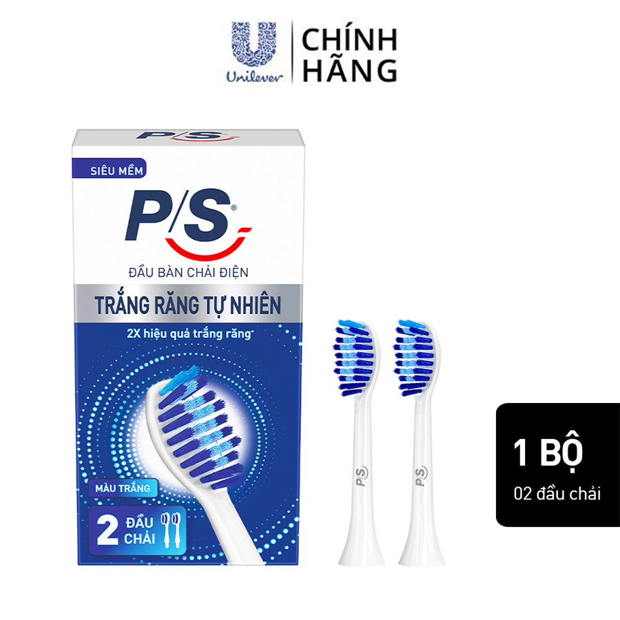 Bộ 2 đầu bàn chải điện P/S - Trắng Răng Tự Nhiên