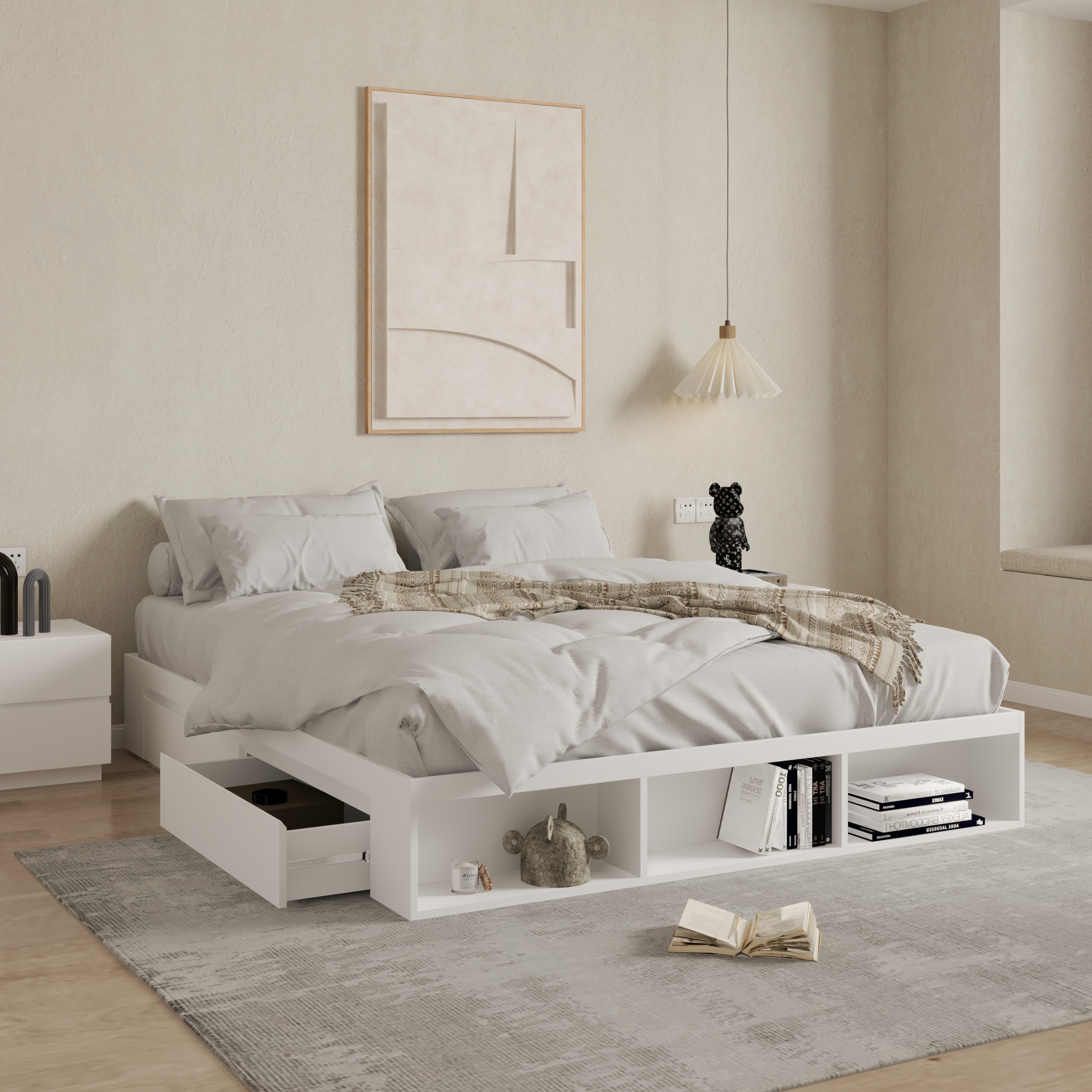 [Happy Home Furniture] DASH  , Giường ngủ nhiều ngăn &lt;không đầu giường&gt;  , GNG_040, GNG_041, GNG_042, GNG_043