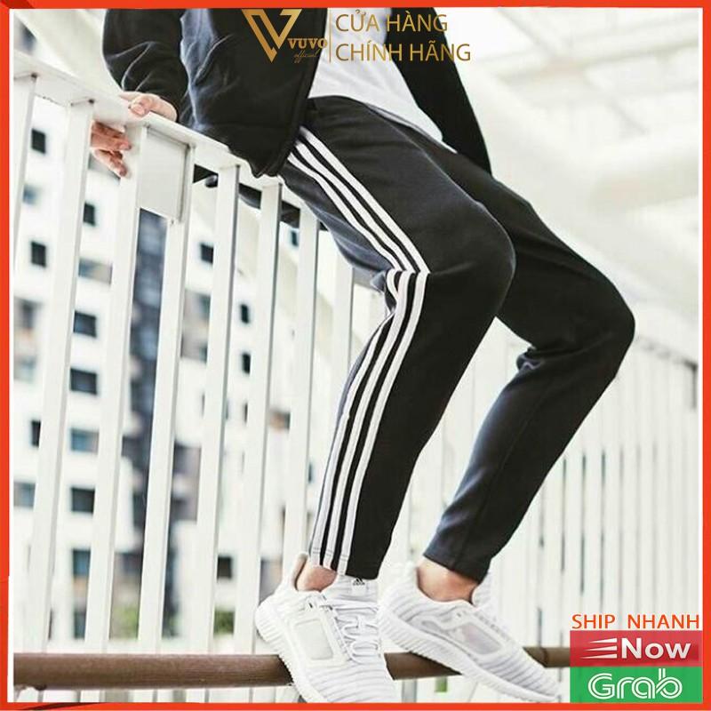 Quần Thể Thao Nam Nữ 3 Sọc Nhiều Màu Chất Vải Thun Nỉ Nhẹ Thoáng Bền Bỉ