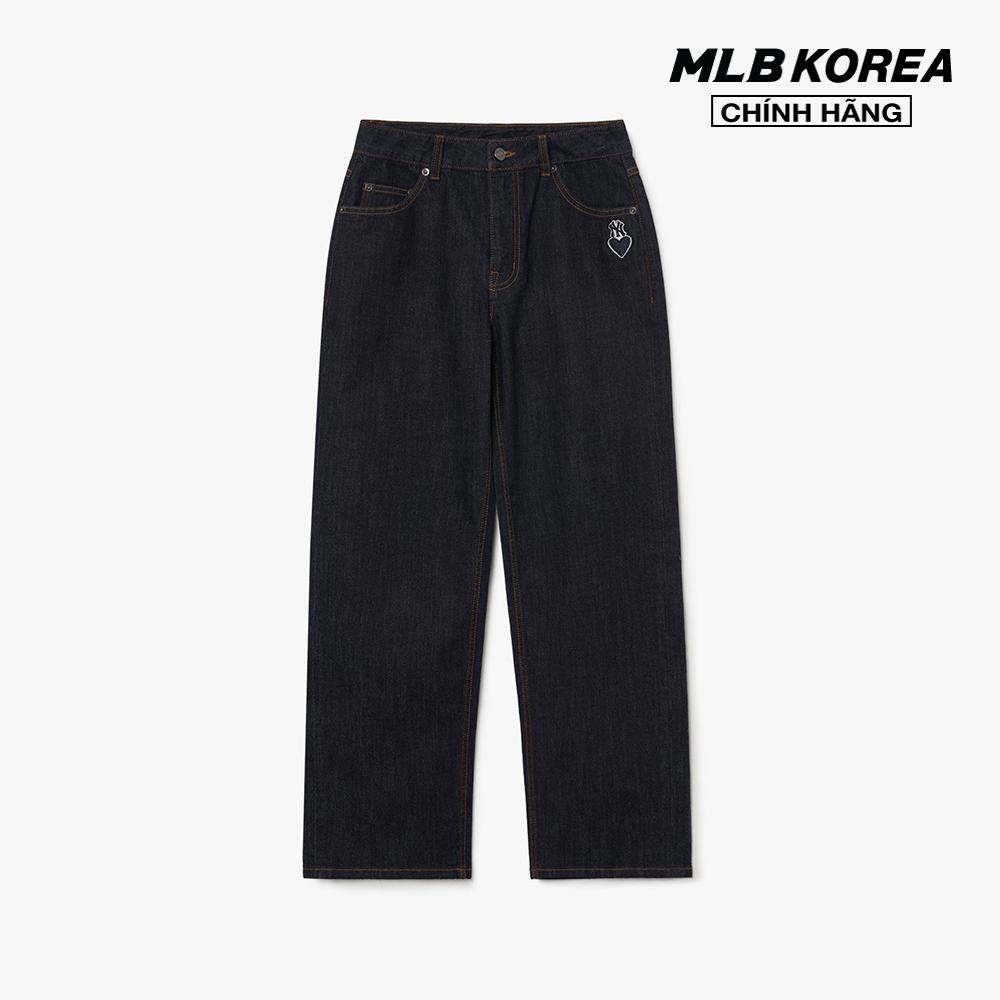 MLB - Quần jeans nữ ống rộng Heart One Point Solid Denim 3FDPH0231-50NYS