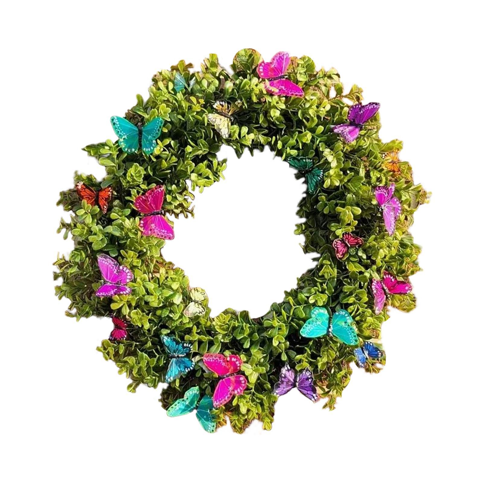 Artificial Spring Summer Wreath Front Door Spring Flower Wreath for Farmhouse Decoration