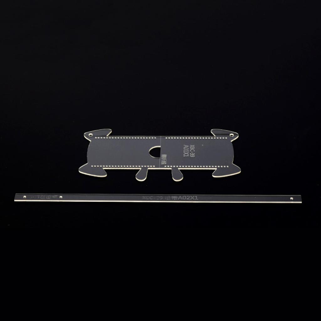 2pcs Dog Card Case Card Bag Leathercraft Acrylic Templates Pattern Stencils