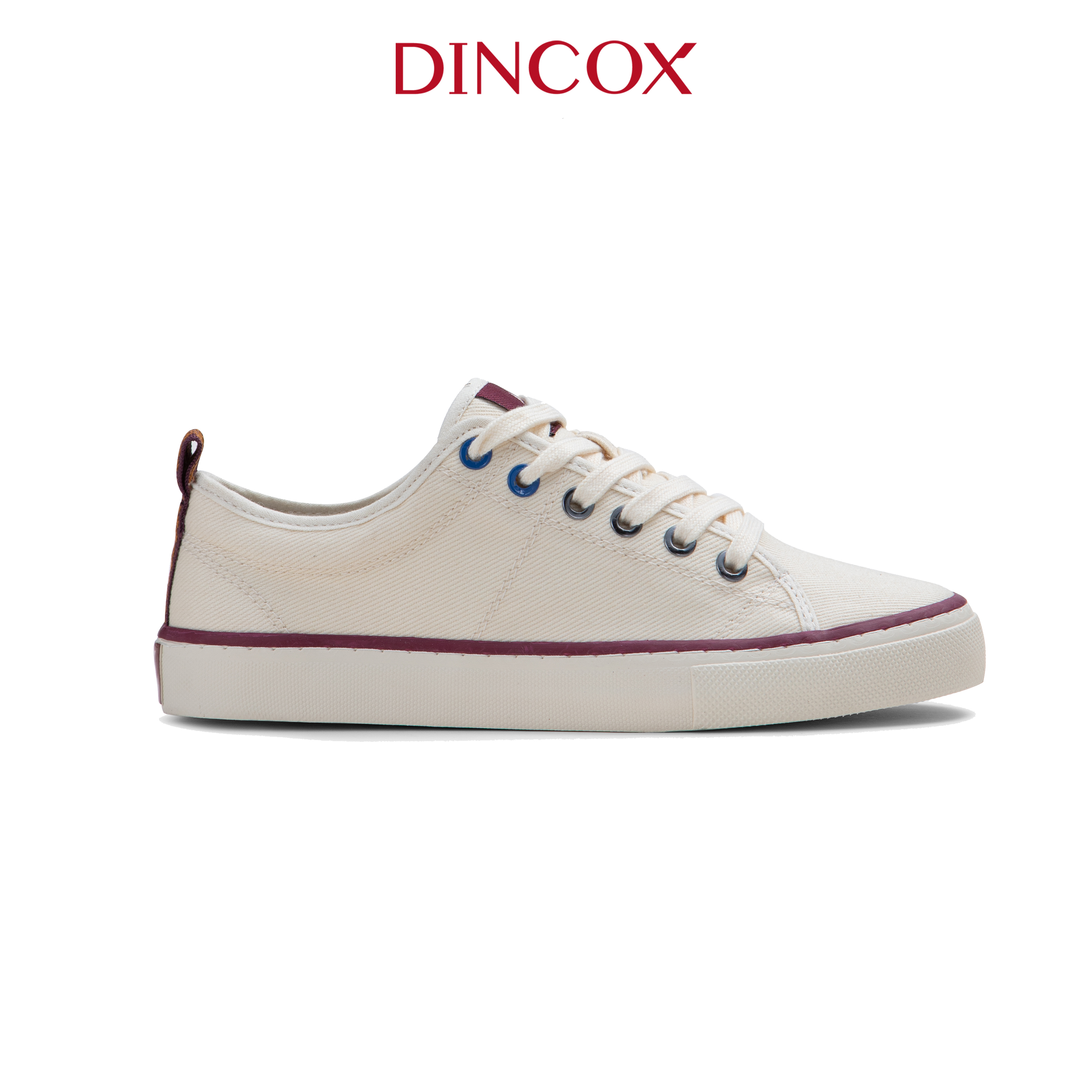 Giày Sneaker Vải Canvas Unisex C40 Offwhite Dincox Đơn Giản Tinh Tế - Trắng - 40
