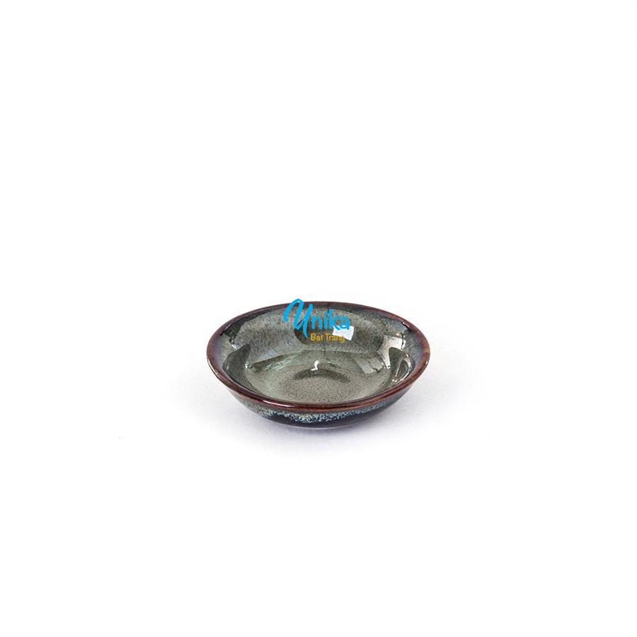 Đĩa Muối Men Rêu - Đĩa Gia Vị Men Rêu  - Gốm Sứ Cao Cấp Bát Tràng