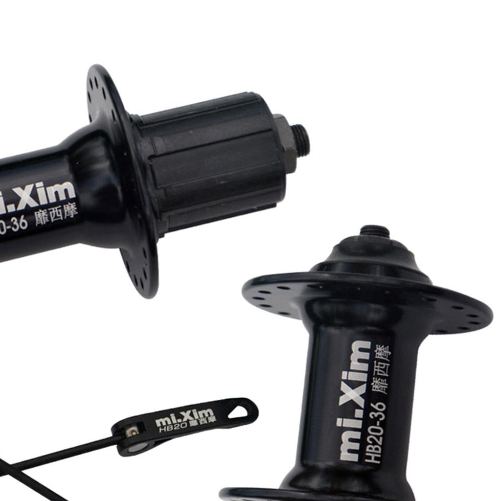 Bike Disc Brake Hubs Front Rear Bearings Hub Set w/ Lever 32H Cassette Hubs