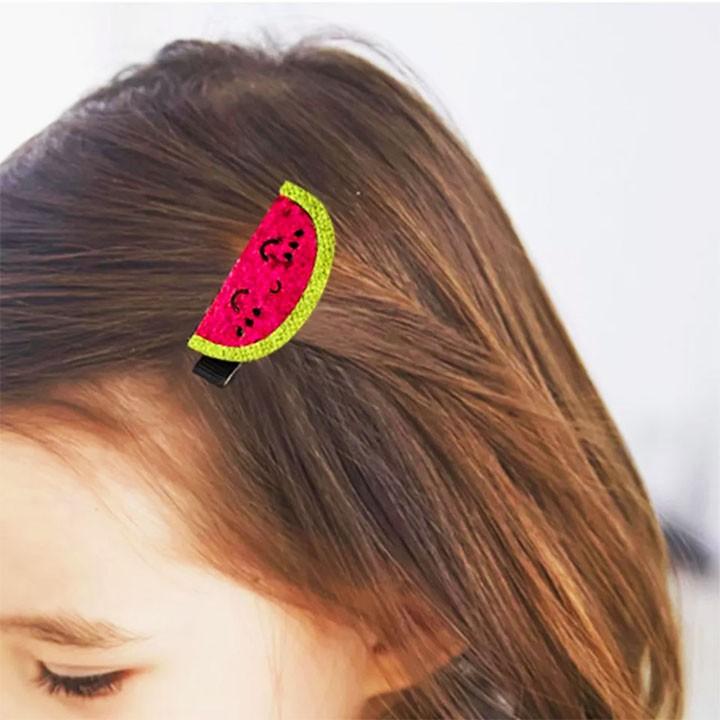 Set 5 kẹp tóc handmade cho bé gái nhiều họa tiết lấp lánh – P080