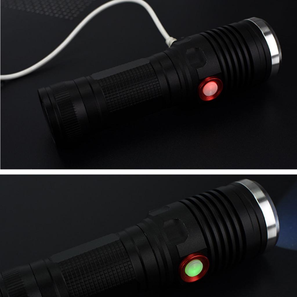 Portable Torch Flashlight USB Rechargeable Led Light High Powered Lamp