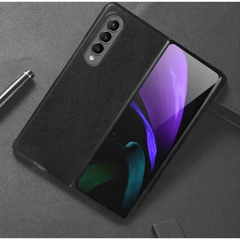 Ốp Lưng Da Cho Samsung Galaxy Z FOlD 4 / Z Fold 3 5G