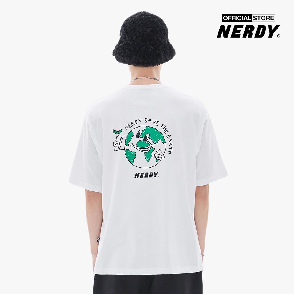 NERDY - Áo thun tay ngắn cổ tròn Earth PNEU22KG07