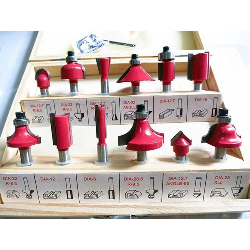 Bộ mũi phay gỗ 12 món độc đáo