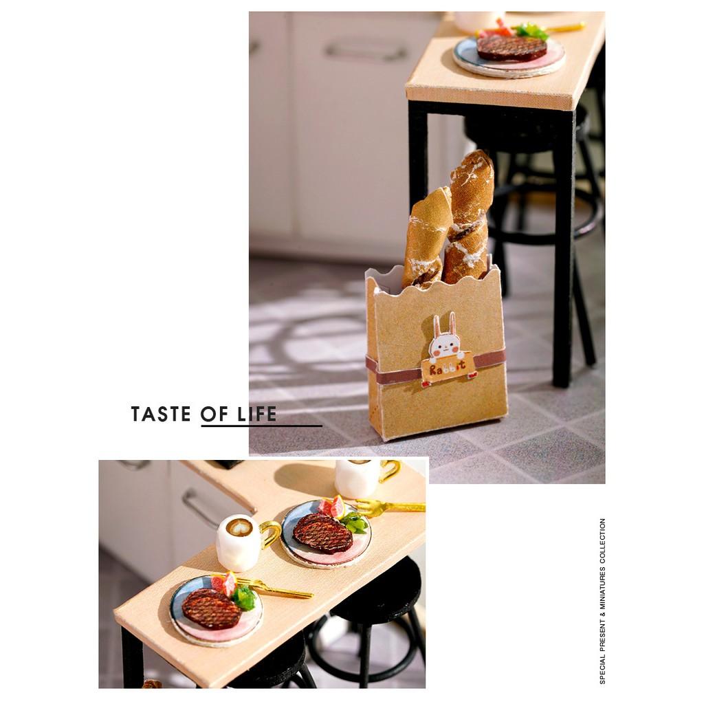 Mô hình nhà búp bê DIY Doll House Miniature_TASTE OF LIFE _ TẤM CHE BỤI + KEO