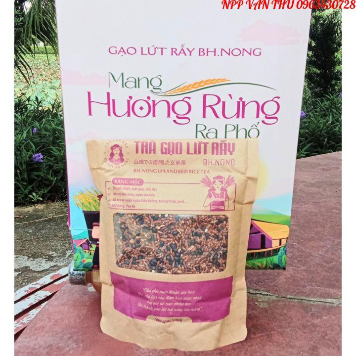 Trà gạo lứt rẫy Bhnong túi 500gr, thải độc tốt cho sức khỏe, giữ dáng, đẹp da