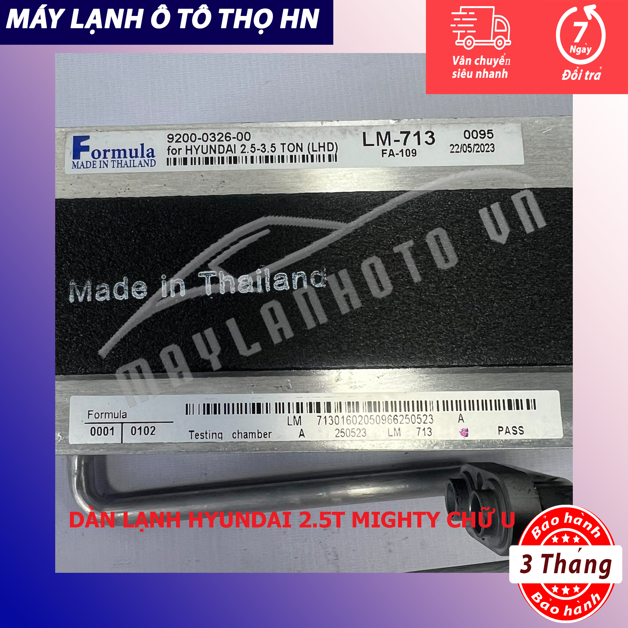 Dàn lạnh Hyundai Mighty 2,5 tấn - 3,5 tấn 2004 2005 2006 2007 2008 2009 2010 Hàng xịn Thái Lan 04 05 06 07 08 09 10
