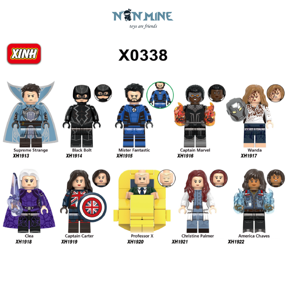 Minifigures Xếp Hình Lắp Ráp Marvel Doctor Strange 2 Professor X X0338