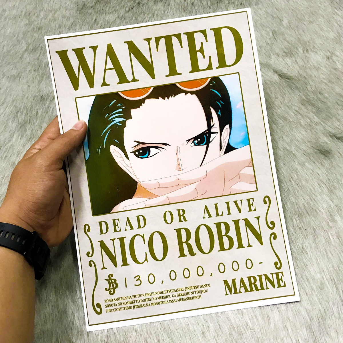 Poster One Piece Robin Mới Nhất, Poster Lệnh Truy Nã Nico Robin (Hình dán tường tiện lợi, Chất lượng Full HD) - P_OP_Robin_Mini