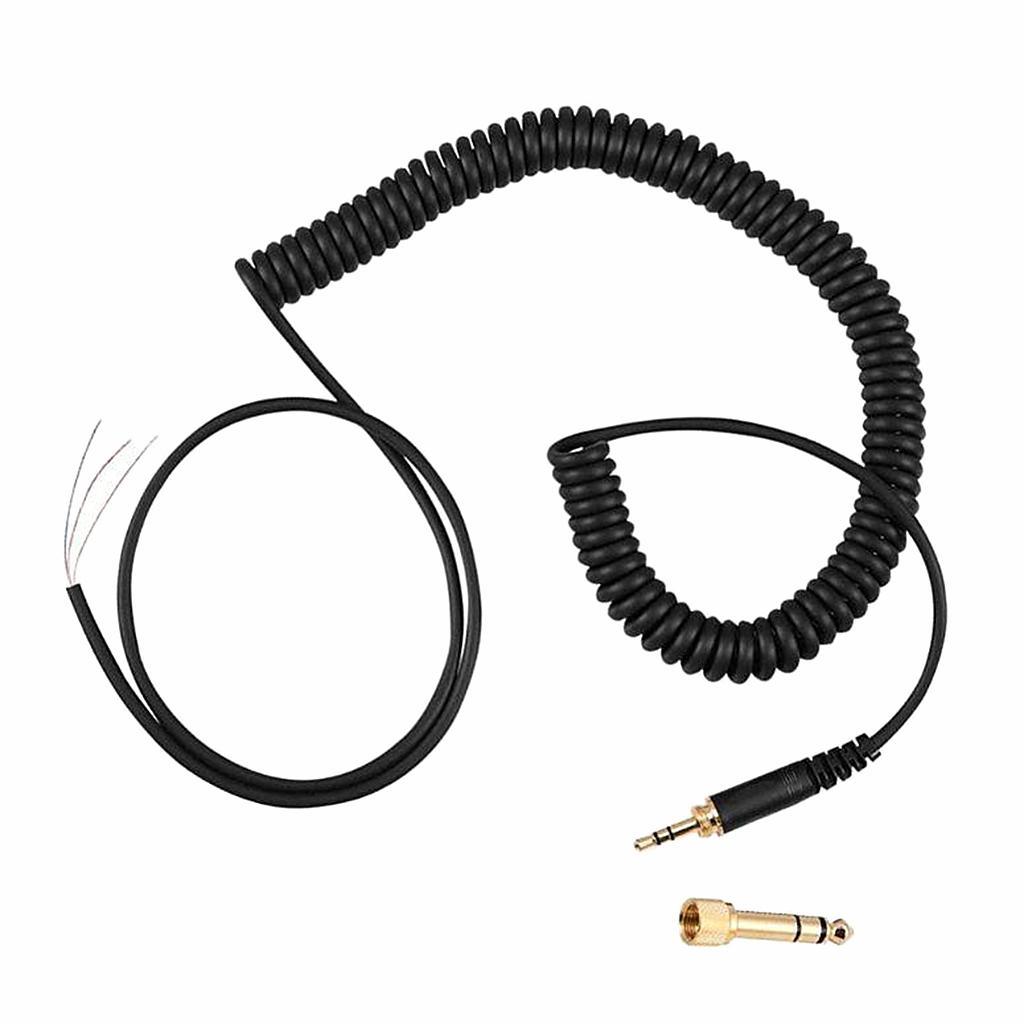 Headphone Cord 1m/3.28ft Spring Cable Wire Plug for DT 770 Pro