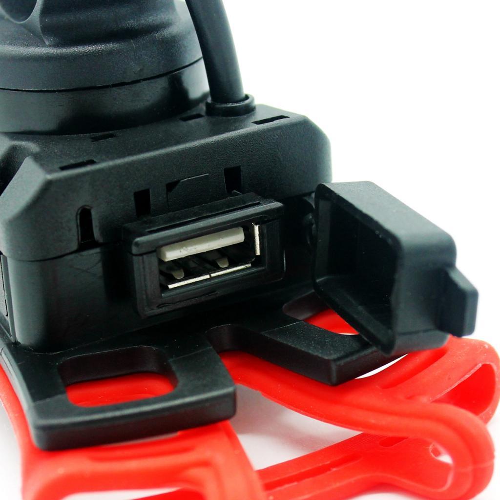 Motorcycle Handlebar Phone Mount Holder USB Charger for