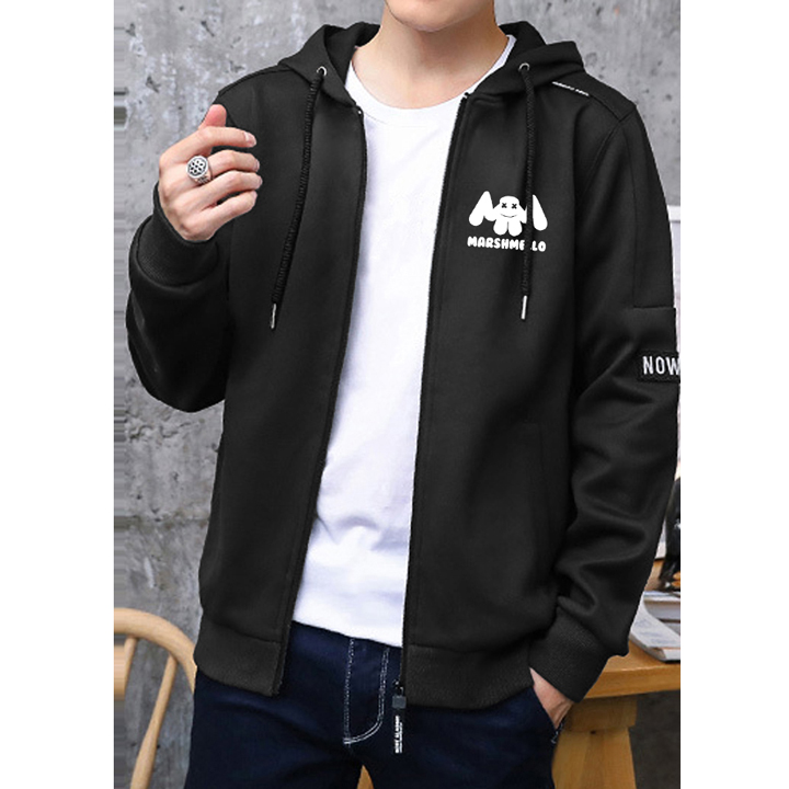 Áo khoác nam nữ Marshmello, chất liệu vải nỉ trơn 2 lớp ấm áp, cản gió hiệu quả, bên trong có lớp cách nhiệt chống lạnh chống nóng tốt(TẶNG KÈM GĂNG TAY CAO CẤP)