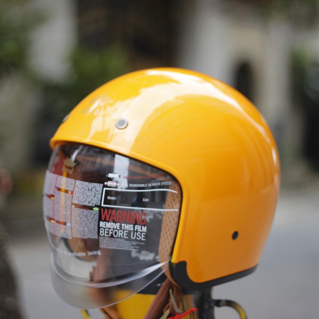 Nón bảo hiểm 3/4 ROYAL M139 có kính âm màu VÀNG NGHỆ BÓNG