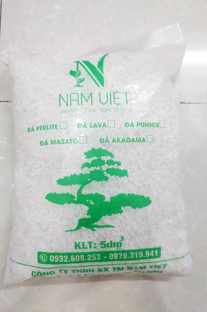 ĐÁ PERLITE (ĐÁ TRÂN CHÂU) 5dcm3- Giàu khoáng chất, ổn định cấu trúc đất