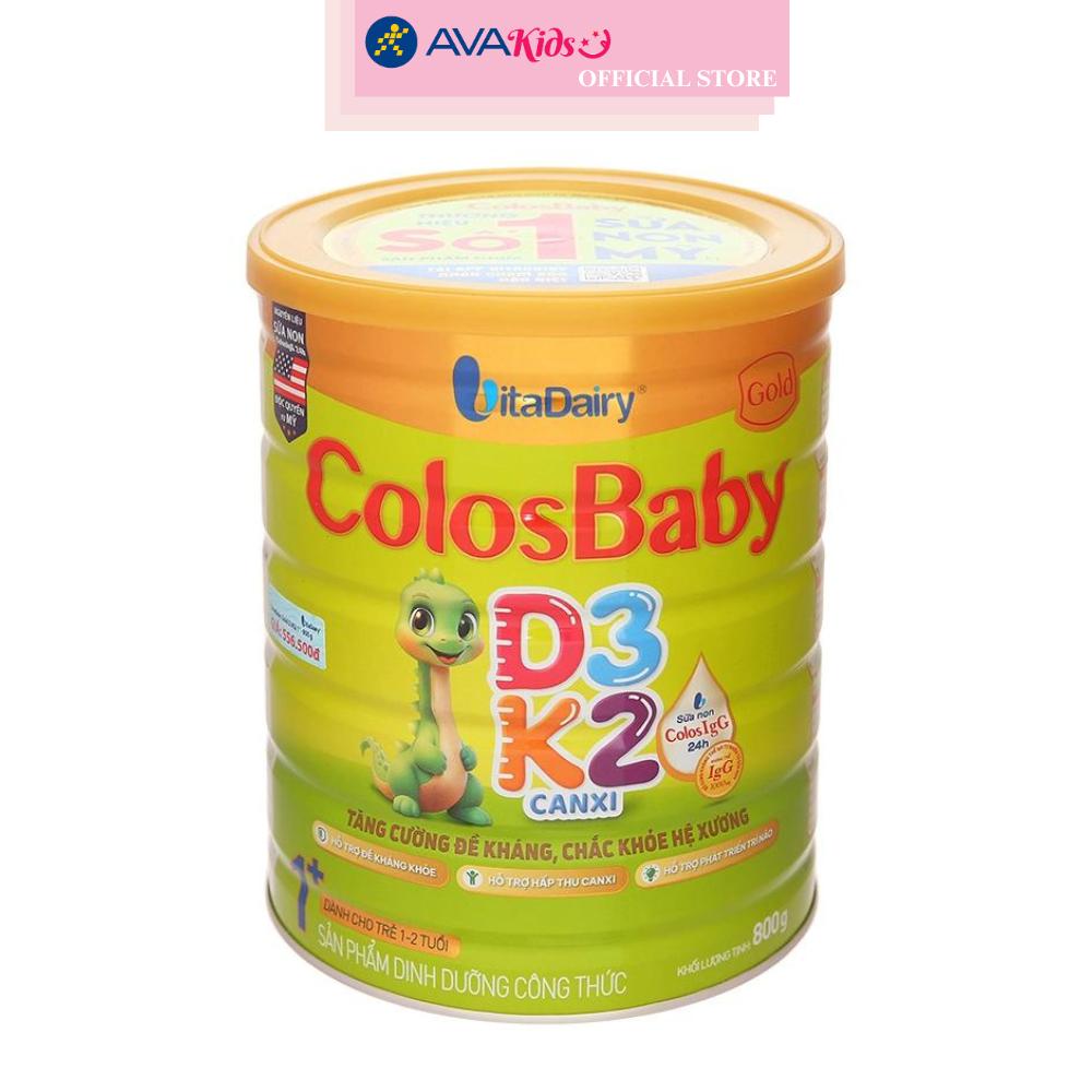 Sữa bột ColosBaby Gold D3K2 1+ (sữa non) 800g (1 - 2 tuổi)