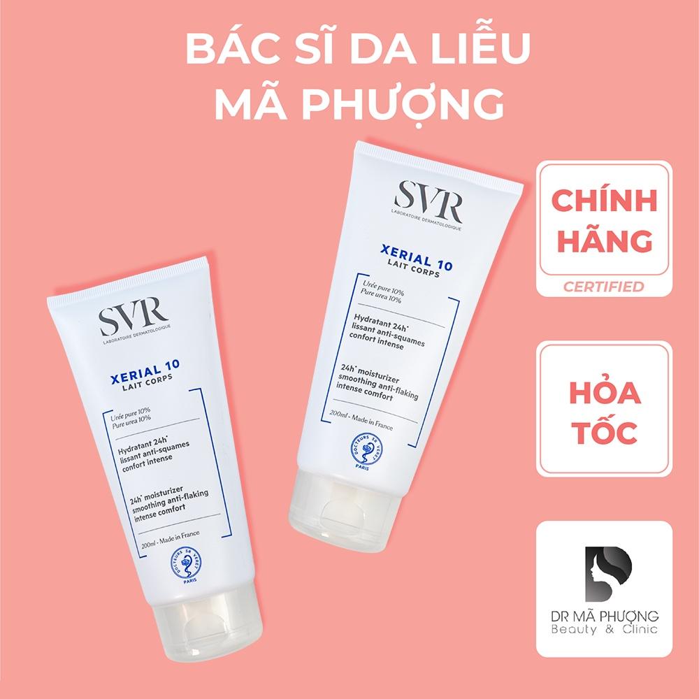 Sữa dưỡng thể và giữ ẩm SVR Xerial 10 Lait Corps cho da khô và rất khô dành cho mặt và toàn thân