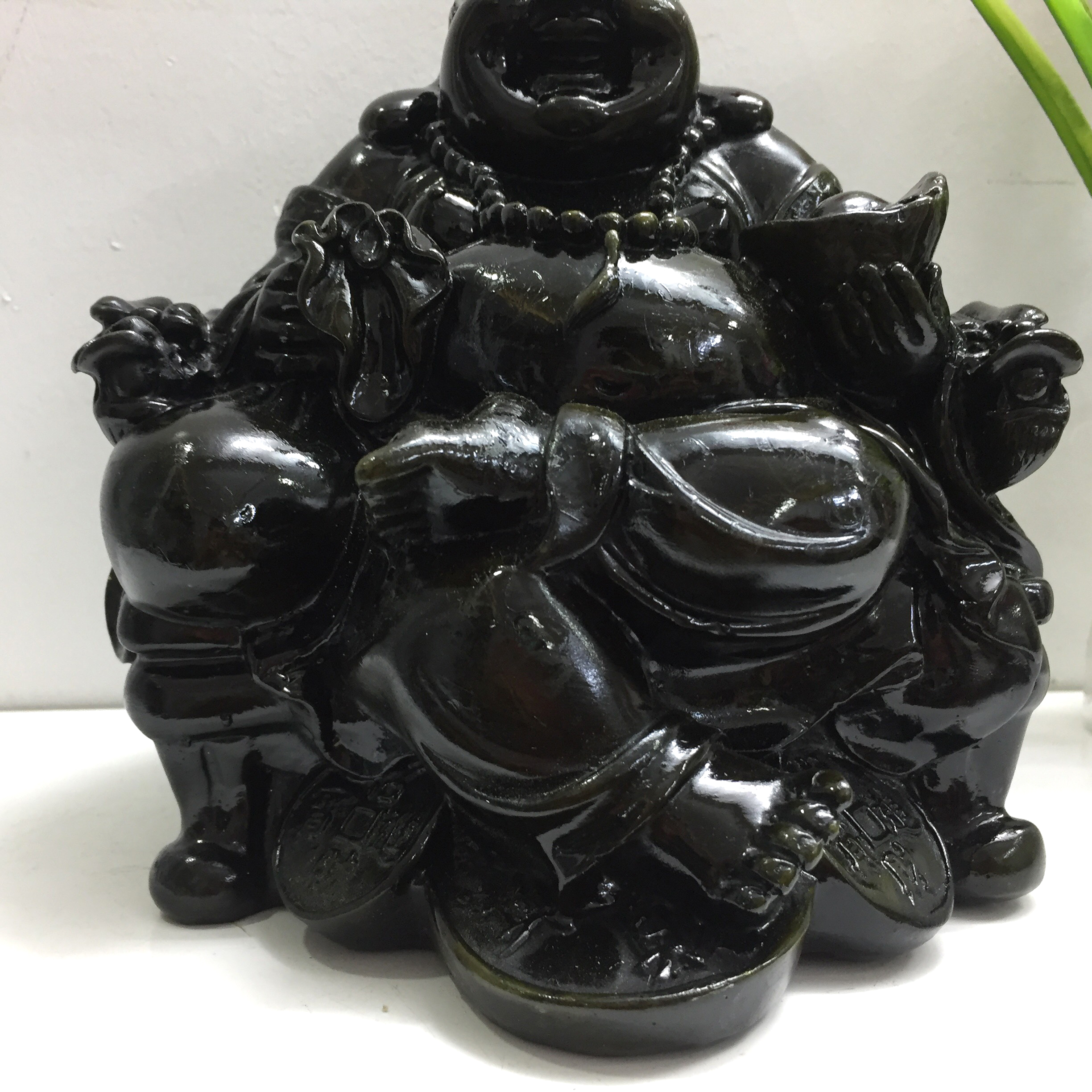 Tượng đá con gà trống trang trí phong thủy để bàn làm việc - Cao 12cm - Màu nhũ đồng