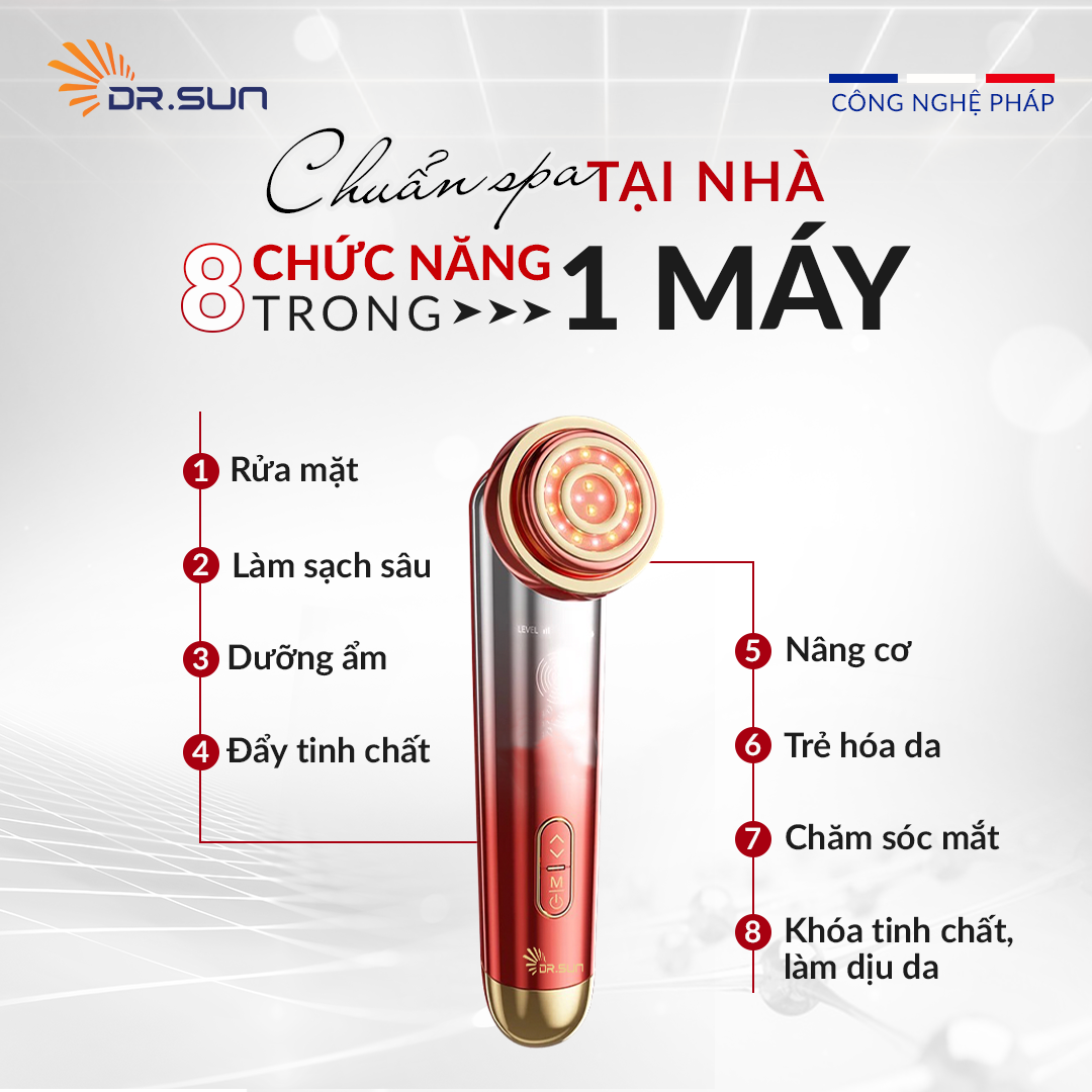 COMBO máy triệt lông DR SUN PRO và máy nâng cơ, đẩy tinh chất DR SUN VENUS 5.0