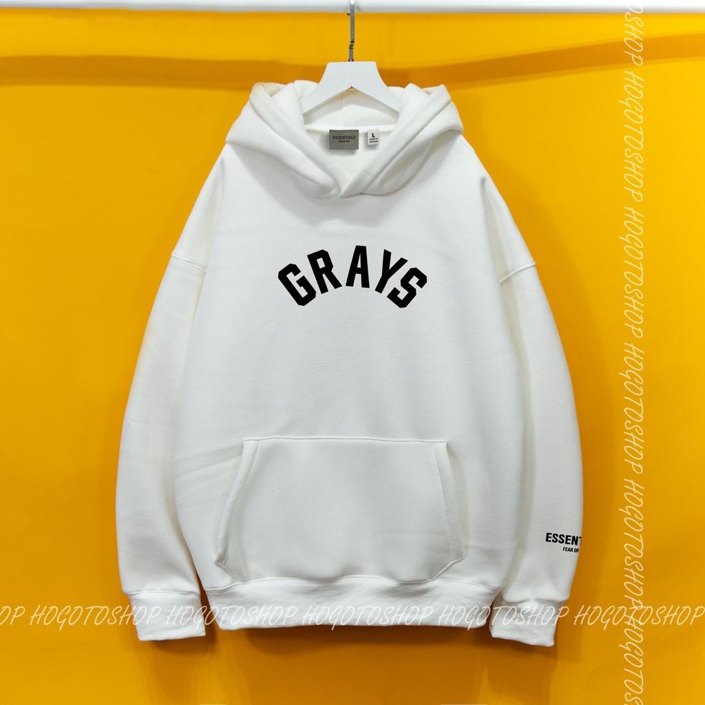 Áo nỉ Hoodie GRAYS Áo hoodie nam nữ nỉ bông thu đông dày dặn