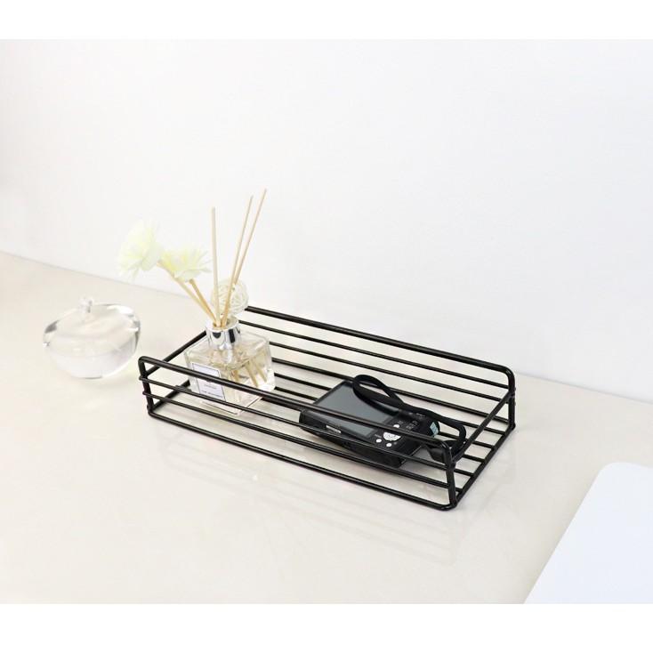 Giá để đồ nhà tắm kim loại bền đẹp, kệ hình chữ nhật đựng đồ đa năng không cần khoan tường siêu tiện dụng