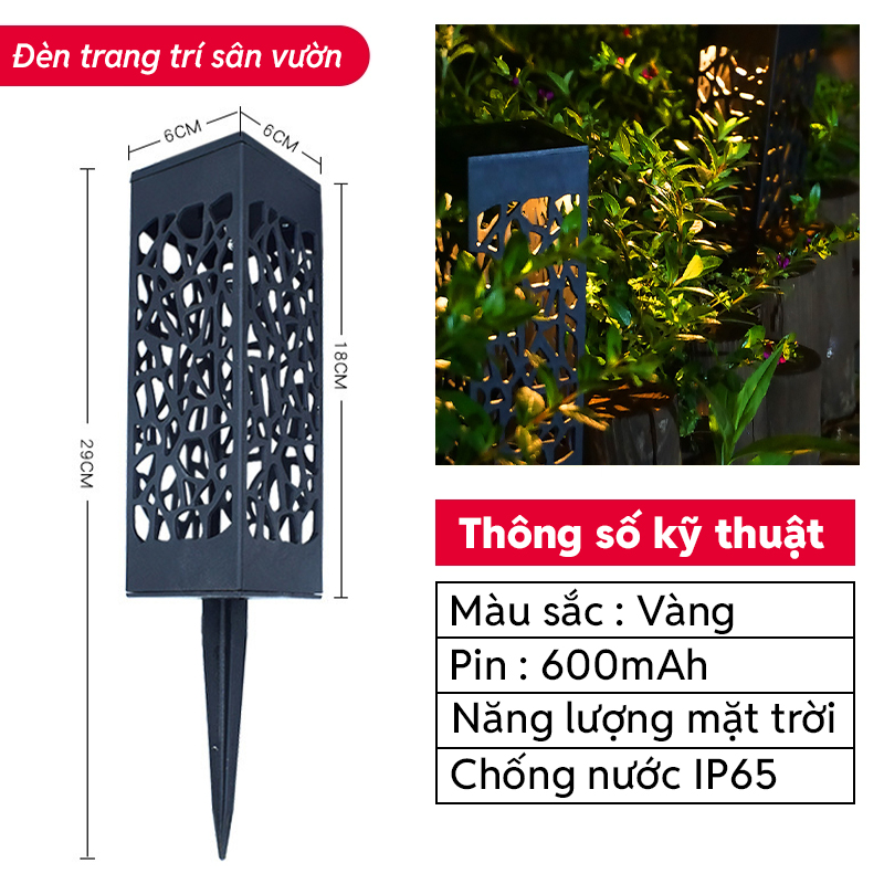 Đèn Trang Trí Năng Lượng Mặt Trời Cắm Đất, Lối Đi, Trang Trí Quán Xá - DA3032