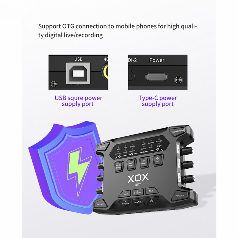 Hình ảnh XOX BD2 - Sound Card Bluetooth, 48V Hát Karaoke Online, Livestream, Podcast Và Phòng Thu - Hàng Chính Hãng