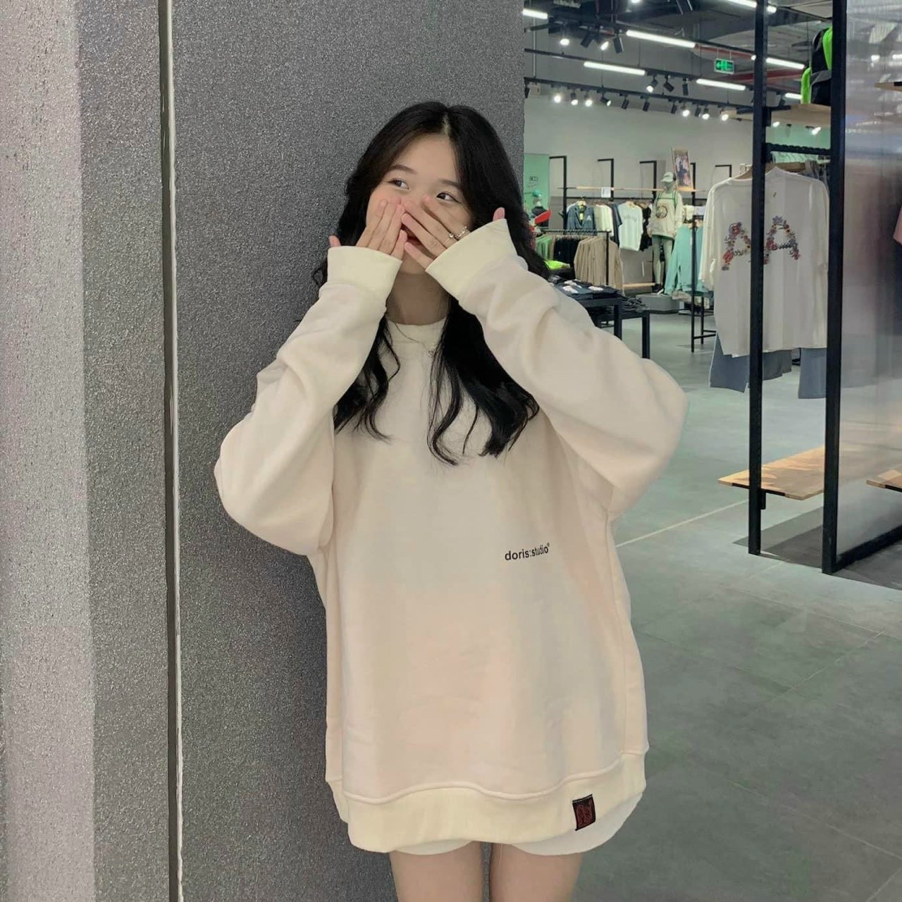 Áo Nữ Tay Dài Dáng Rộng Thời Trang Phong Cách Hàn Quốc, áo sweater nam nữ logo in mới về from dưới 68kg unisex ulzzang rộng cá tính, áo thun nỉ tay dài so cute
