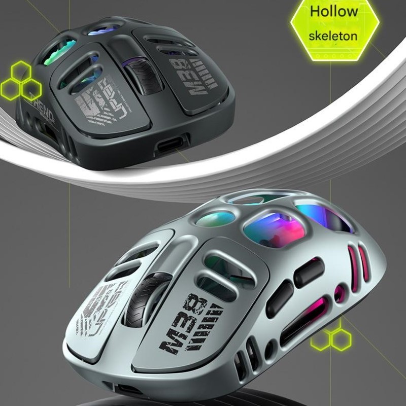 Chuột Led Không Dây M38 đa kết nối Bluetooth 5.0 + Usb 2.4G + Cáp 12800Dpi Pin Sạc TypeC hàng nhập khẩu