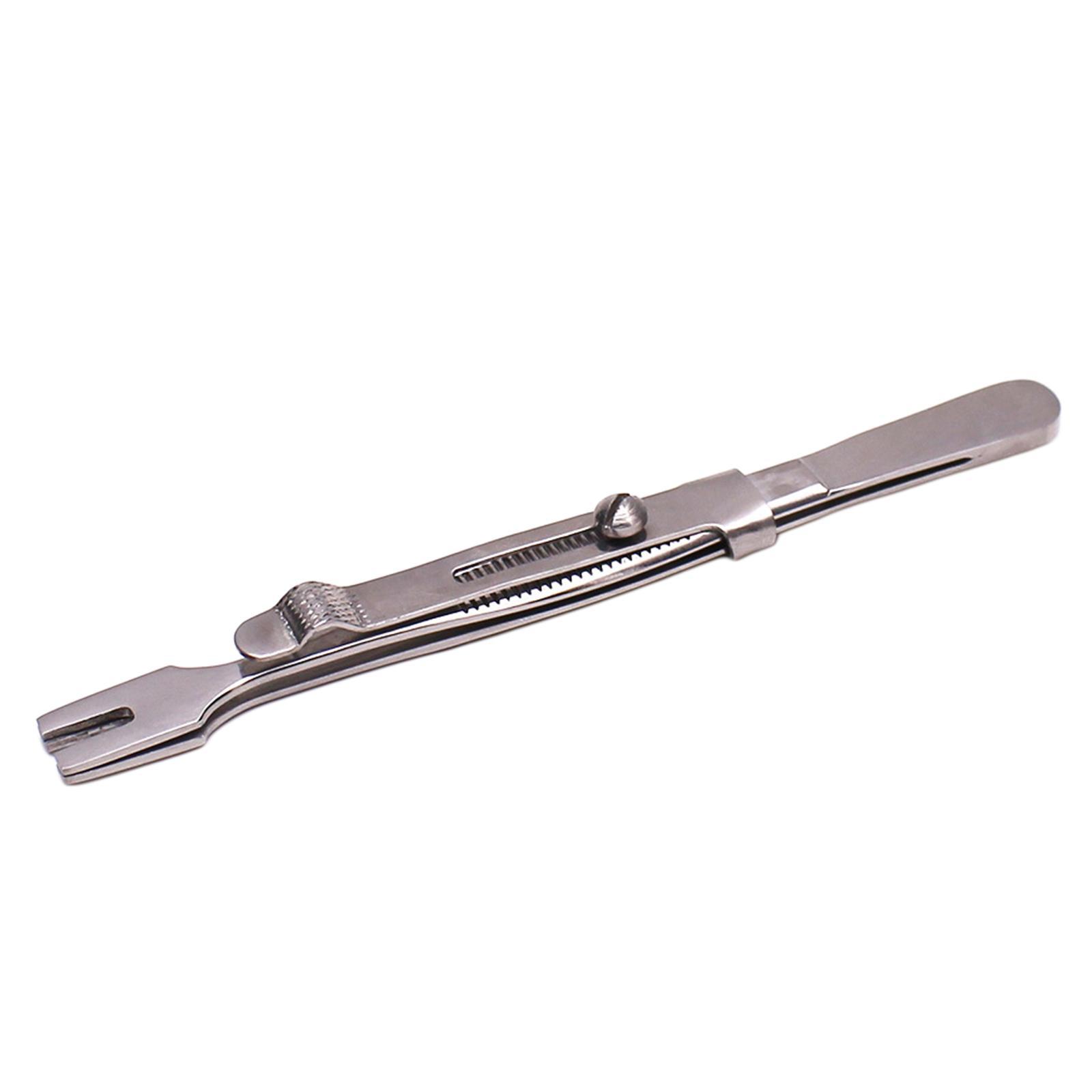 Body Piercing Tweezer Forceps Clamp Easy Lock Slotted for Ear Piercing