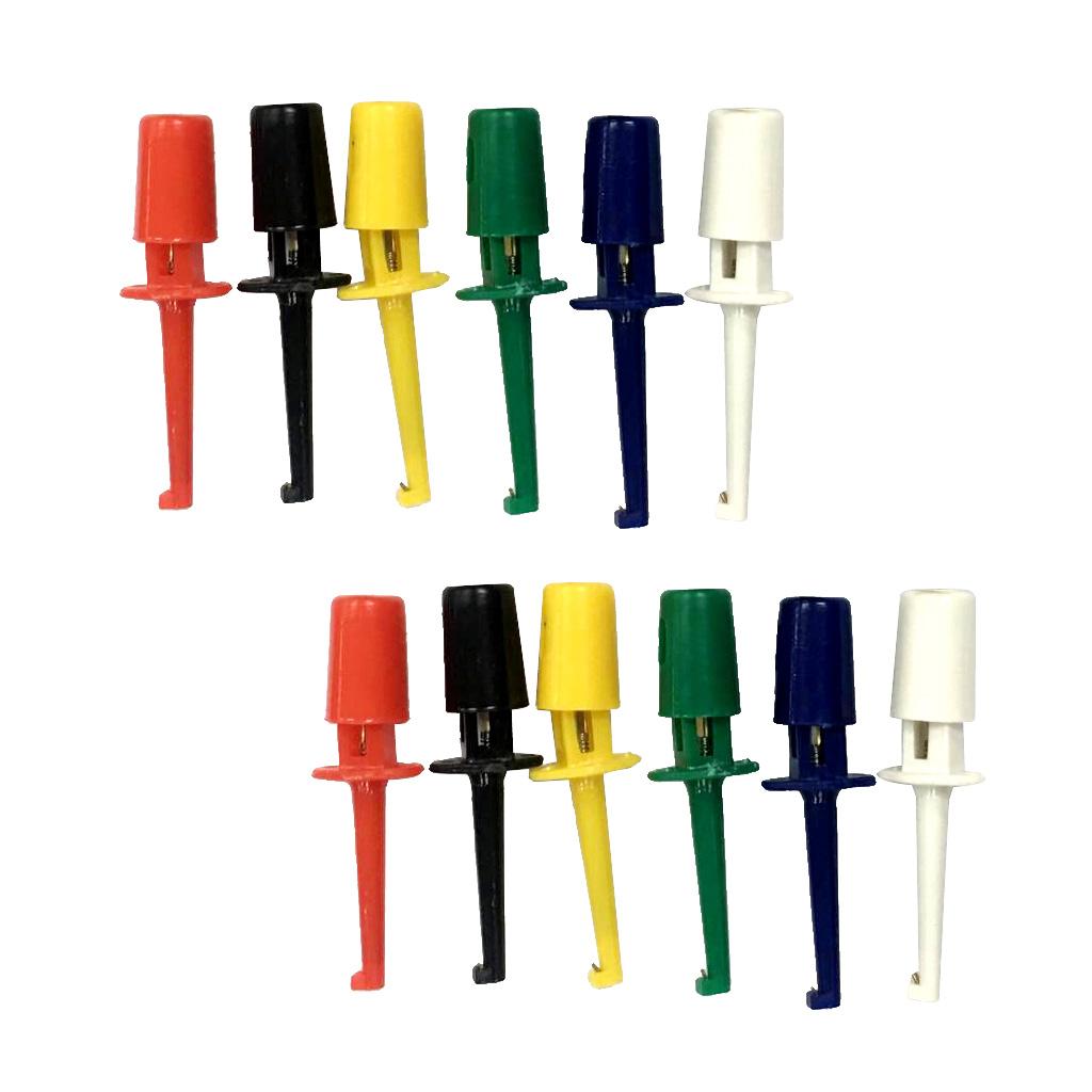 12P 6 màu Thử Móc Kẹp SMD SMART TECH Grabbers Thử Nghiệm Tàu Thăm Dò cho Ống Người Thử Nghiệm
