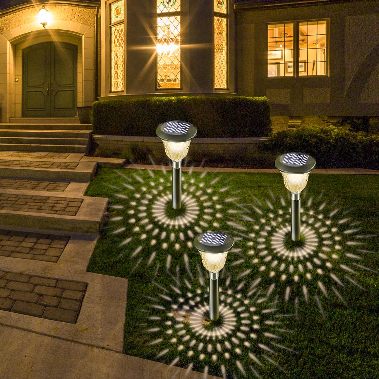 Đèn Led Năng Lượng Mặt Trời Với Bóng Màu Trắng Ấm Tự Động Bật Tắt