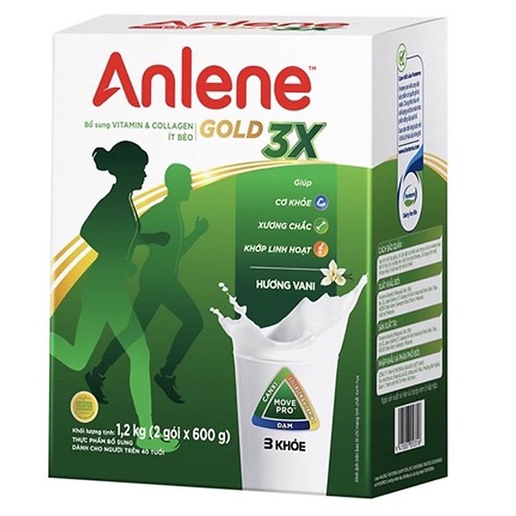 Combo 4 Sữa Bột Anlene Gold Movepro 3X Hương Vanilla (Hộp Giấy 1,2kg)