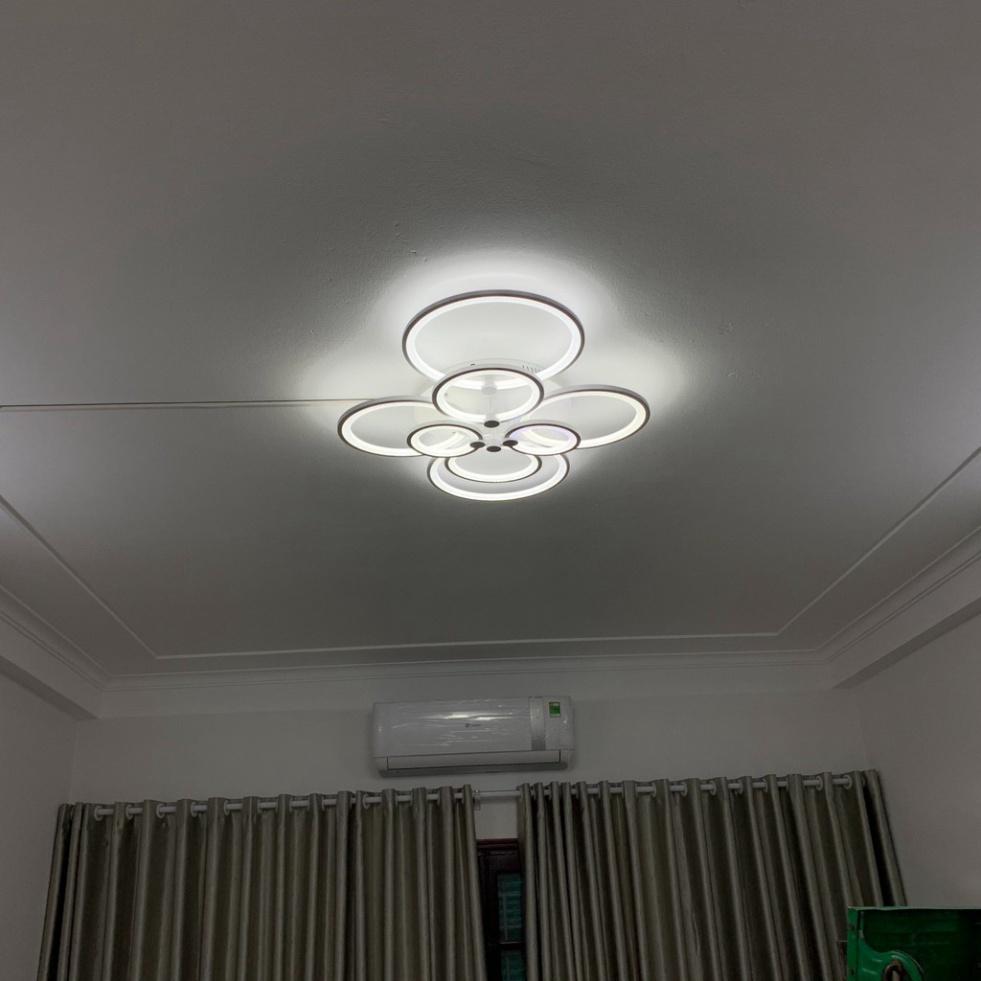 Đèn Mâm Led Ốp Trần 8 Cánh Hình Hoa Trang Trí Phòng Khách,Ngủ, Phân Tầng 3 Chế Độ Ánh Sáng