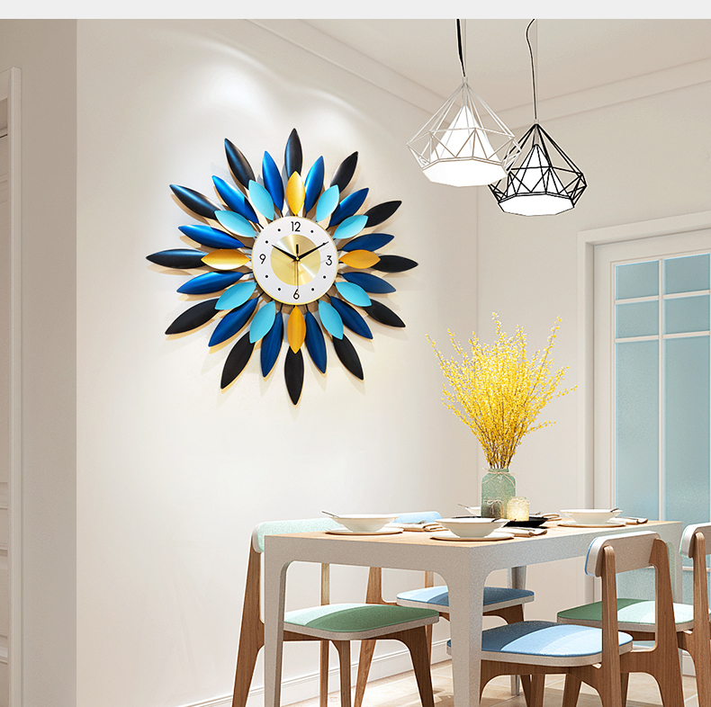 Đồng hồ treo tường trang trí hình bông hoa 3D-DSN112 (KT 70x70cm)