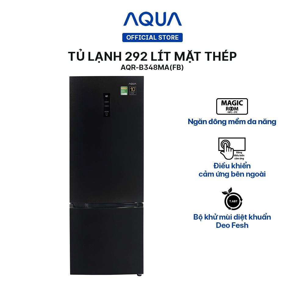 Tủ lạnh ngăn đông dưới Aqua 292 Lít AQR-B348MA(FB) - Hàng chính hãng - Chỉ giao HCM, Hà Nội, Đà Nẵng, Hải Phòng, Bình Dương, Đồng Nai, Cần Thơ