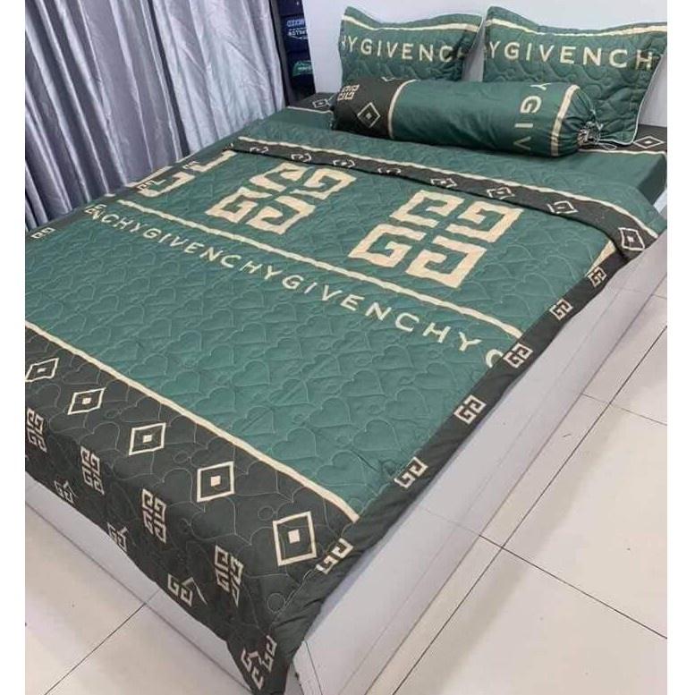 Set 5 Món GYVENCHY Chăn Ga gối Poly Cotton 1m6 x 2m x 10cm