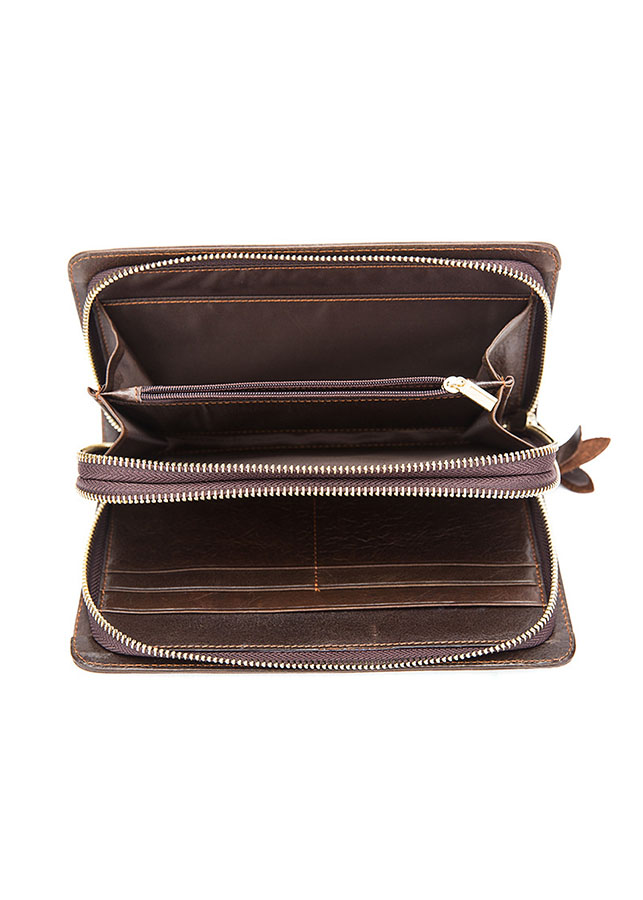 Clutch da thật - Ví cấm tay nam da bò BHM9069B