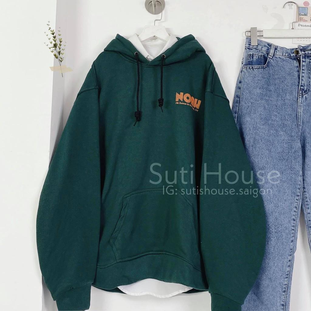 Áo Hoodie NOAH Unisex Nam Nữ Xanh Rêu Form Rộng Vải Mịn Đẹp Phong Cách Ulzzang Xinh Xắn - Suti House