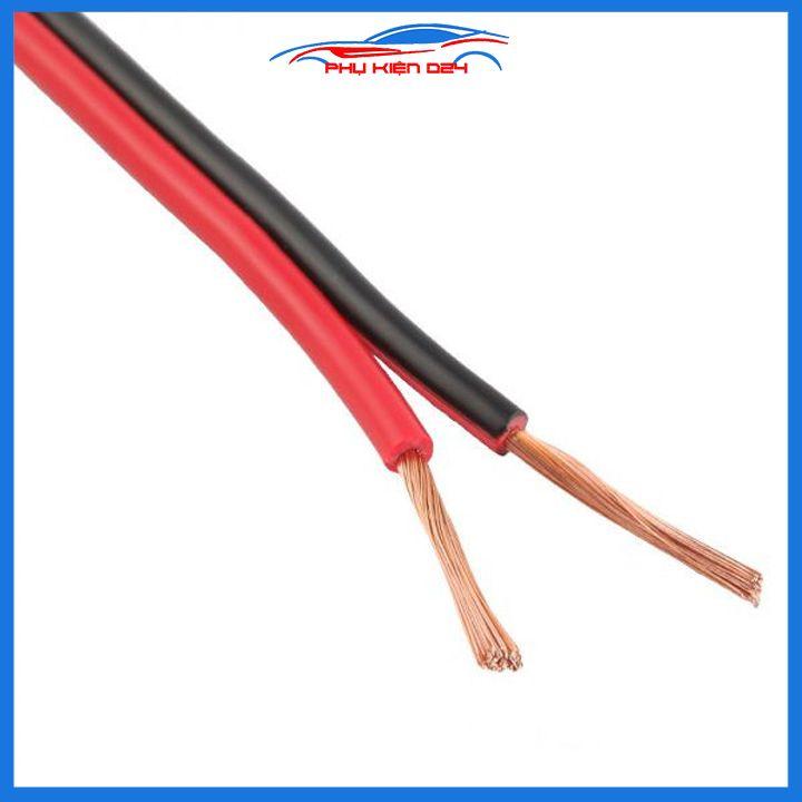 Cuộn 50 mét dây điện đôi đen đỏ đủ loại 18AWG đến 26AWG lõi 0.2mm, 0.3mm, 0.5mm, 0.75mm